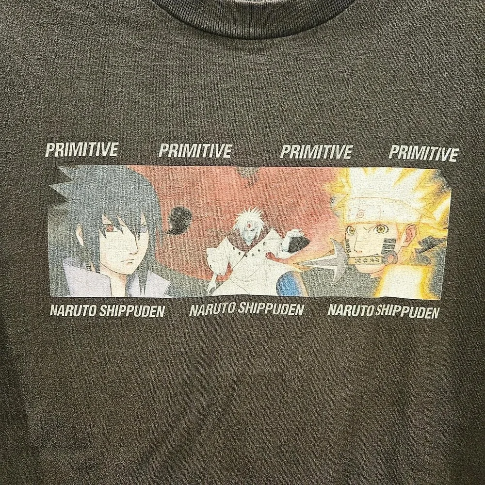 Primitive x Naruto Shippuden T-Shirt Men's M Black Anime Graphic Tee
